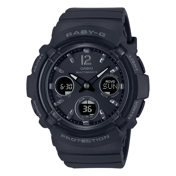 ギフト プレゼント 祝い 腕時計 g-shock レディース CASIO BABY-G カシオ 電波ソーラー 腕時計 ベビーG BGA-2800-1AJF ブラック gショック レディース 女性 女子 ブラック 黒