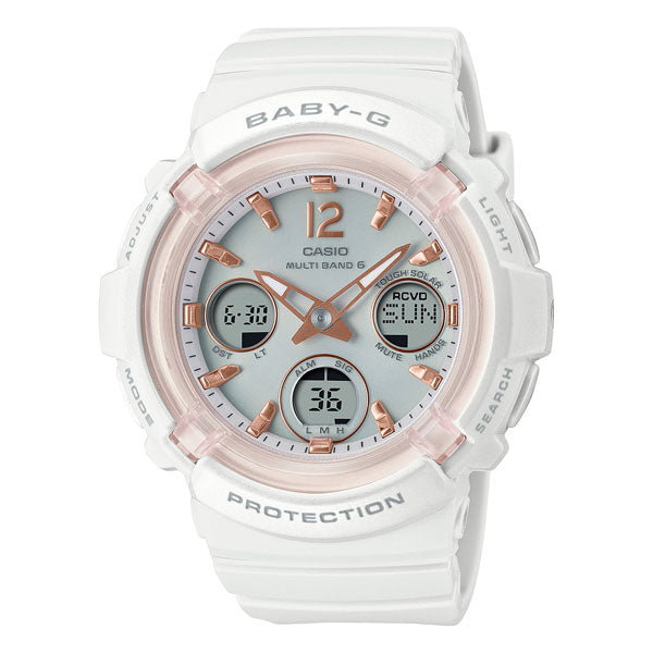 ギフト プレゼント 祝い 腕時計 g-shock レディース CASIO BABY-G カシオ 電波ソーラー 腕時計 ベビーG BGA-2800-7AJF gショック レディース 女性 女子 ホワイト 白 アナログ