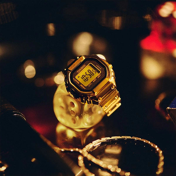 指輪サイズのリングウオッチ | CASIO RING WATCH | カシオ デジタル 時計 フルメタル | CRW-001G-9JR 20000 指輪サイズ フルメタルデザイン ゴールドカラー 金色