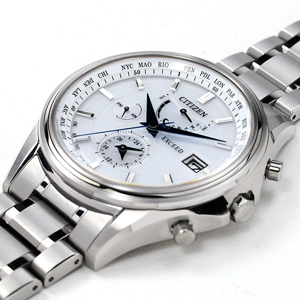 CITIZEN EXCEED ペアウォッチ AT9130-69W-EE1010-62W 440,0 メンズ レディース ペア 腕時計 シルバー 青針 チタン