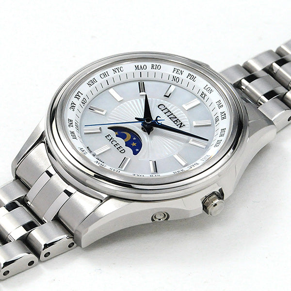 CITIZEN EXCEED ペアウォッチ AT9130-69W-EE1010-62W 440,0 メンズ レディース ペア 腕時計 シルバー 青針 チタン