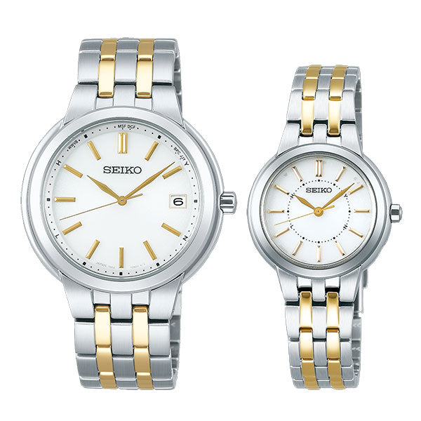 ペアウォッチ セイコー セレクション ソーラー電波時計 (combi) SEIKO SBTM285-SSDY035 74,0