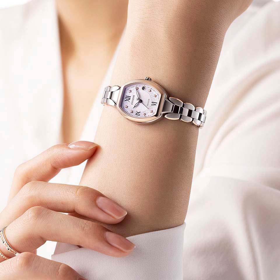 CITIZEN EXCEED シチズン ソーラー電波 腕時計 レディース エクシード  ES9484-55W 170,0【お取り寄せ品】