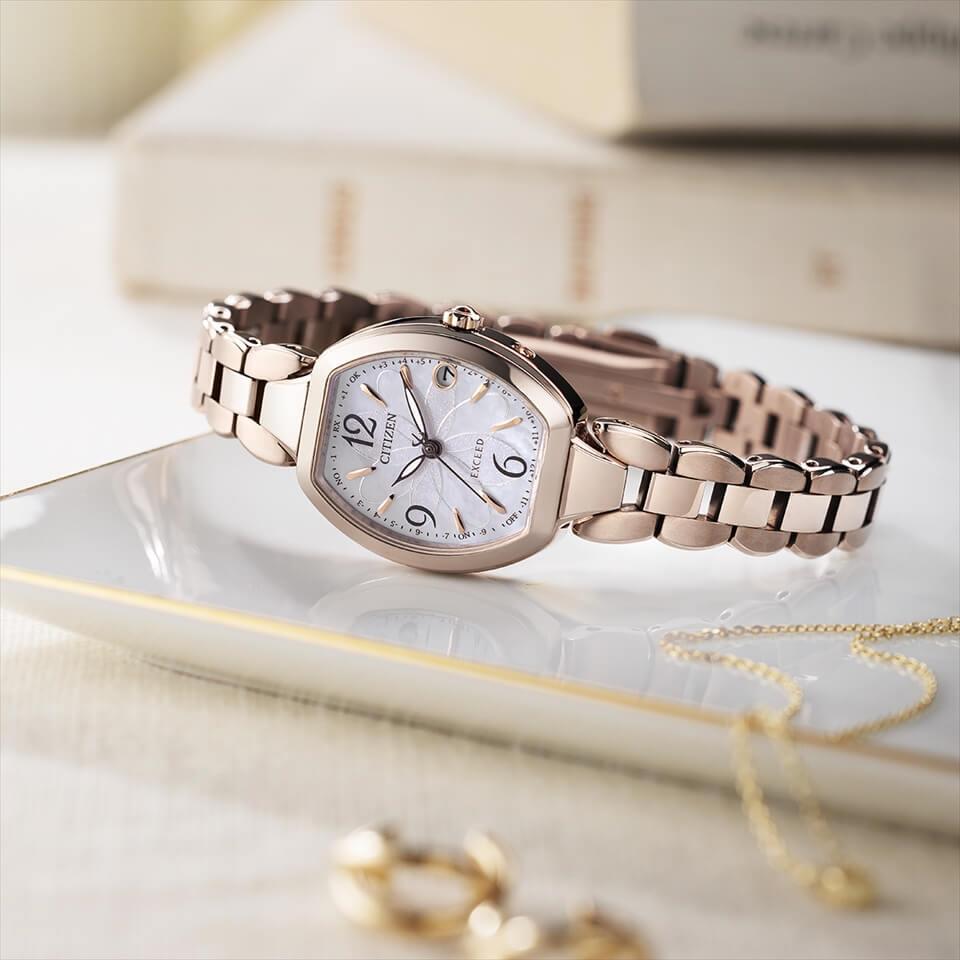 CITIZEN EXCEED シチズン ソーラー電波 腕時計 レディース エクシード  ES9482-51W 120,0【お取り寄せ品】