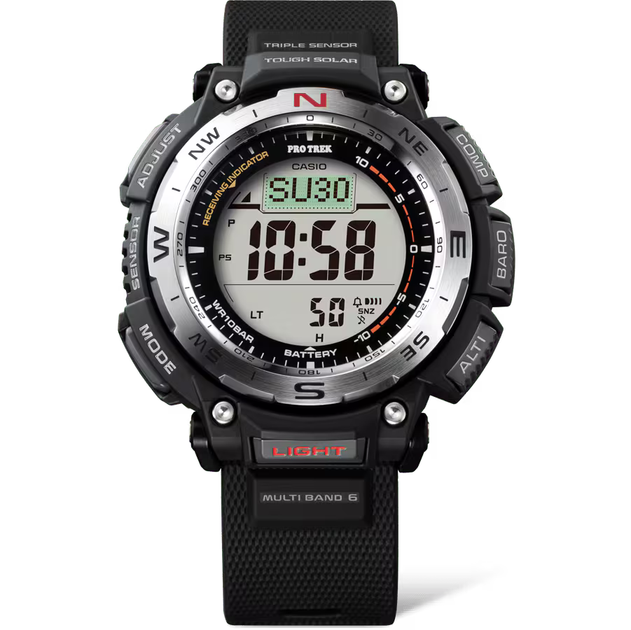 プロトレック クライマーライン 電波ソーラー デジタル PRW-3400-1JF 40,0● 方位 高度 気圧 温度 計測 トリプルセンサー カシオ 腕時計 メンズ グラフ表示 見やすい 10気圧防水 【お取り寄せ品】