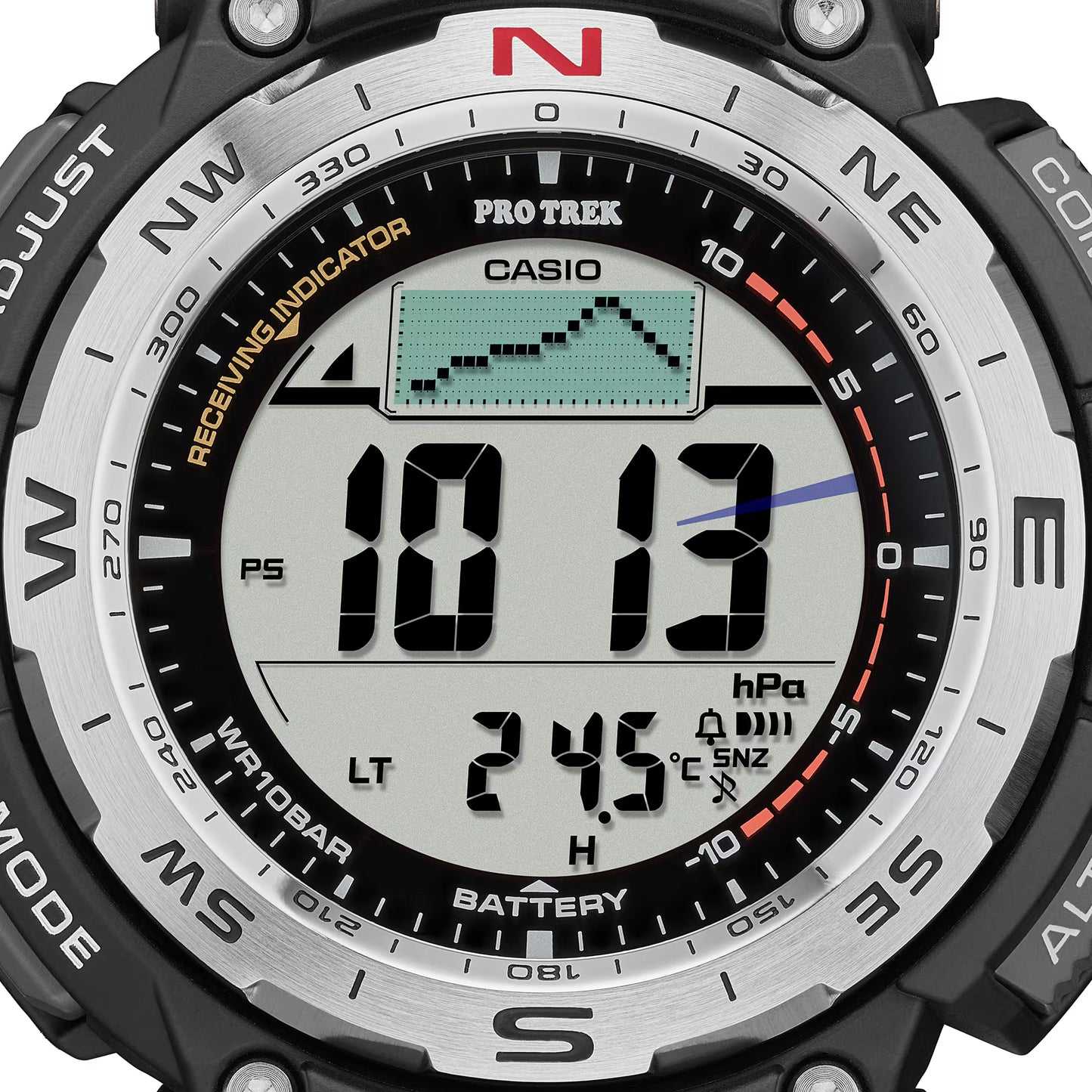 プロトレック クライマーライン 電波ソーラー デジタル PRW-3400-1JF 40,0● 方位 高度 気圧 温度 計測 トリプルセンサー カシオ 腕時計 メンズ グラフ表示 見やすい 10気圧防水 【お取り寄せ品】