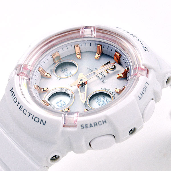 ギフト プレゼント  祝い 腕時計  g-shock レディース CASIO BABY-G カシオ 電波ソーラー 腕時計 ベビーG  BGA-2800-7AJF  gショック レディース 女性 女子 ホワイト 白 アナログ