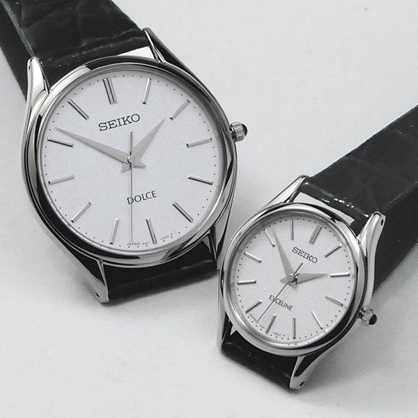 セイコー ペアウォッチ ドルチェ&エクセリーヌ SS 革ベルト SEIKO SACM171-SWDL209(SACM167-SWDL207) 100,0 【カップル ウォッチ ブランド ギフト ペア腕時計】