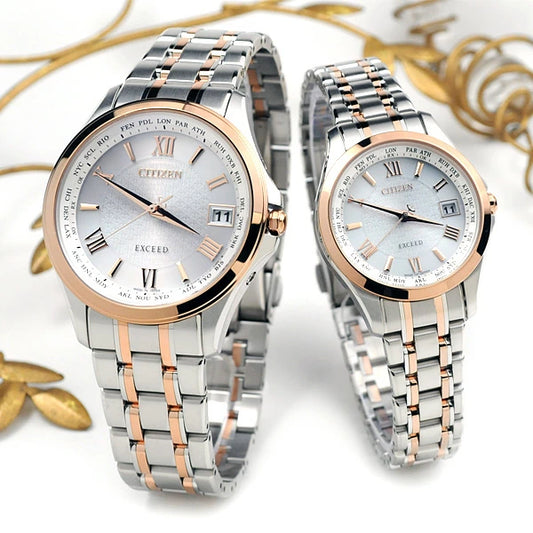 CITIZEN EXCEED シチズン エクシード エコドライブ ソーラー電波 ペアウォッチ エコドライブ CB1084-51A-EC1124-58A 280,0