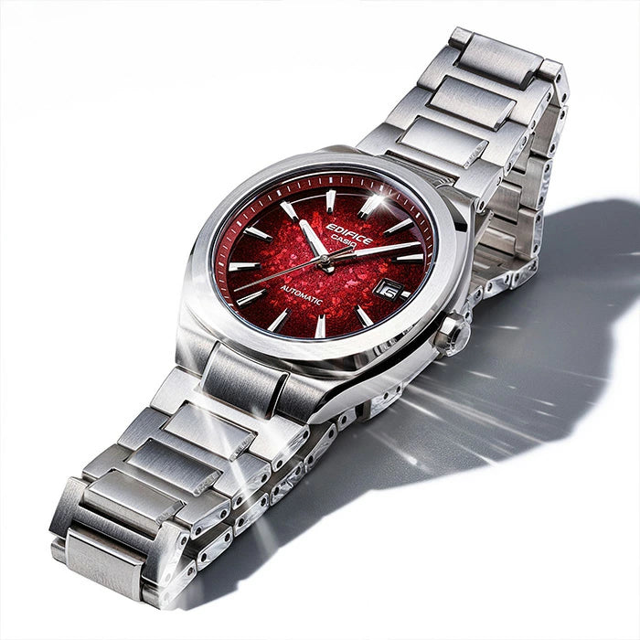 CASIO EDIFICE エディフィス EFK-200D-4AJF 50.0 2026年7月 AUTOMATIC 自動巻き メカニカル サファイアガラス シースルーバック 10気圧防水 メンズ 腕時計 国内正規品