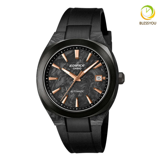 CASIO EDIFICE エディフィス EFK-200XPB-1AJF 68.0 2026年7月 CASIO AUTOMATIC 自動巻き メカニカル フォージドカーボン サファイアガラス シースルーバック 10気圧防水 メンズ 腕時計 国内正規品