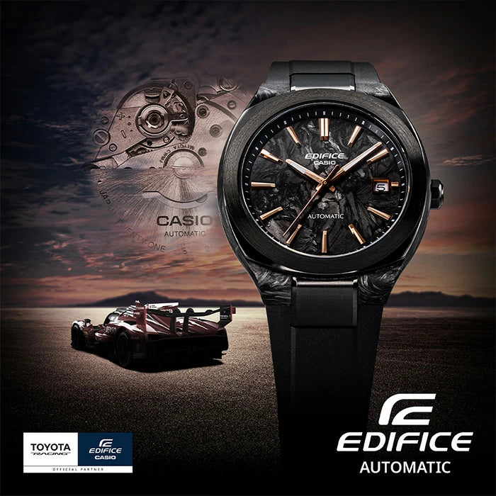 CASIO EDIFICE エディフィス EFK-200XPB-1AJF 68.0 2026年7月 CASIO AUTOMATIC 自動巻き メカニカル フォージドカーボン サファイアガラス シースルーバック 10気圧防水 メンズ 腕時計 国内正規品