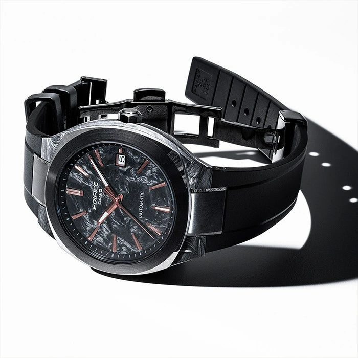 CASIO EDIFICE エディフィス EFK-200XPB-1AJF 68.0 2026年7月 CASIO AUTOMATIC 自動巻き メカニカル フォージドカーボン サファイアガラス シースルーバック 10気圧防水 メンズ 腕時計 国内正規品
