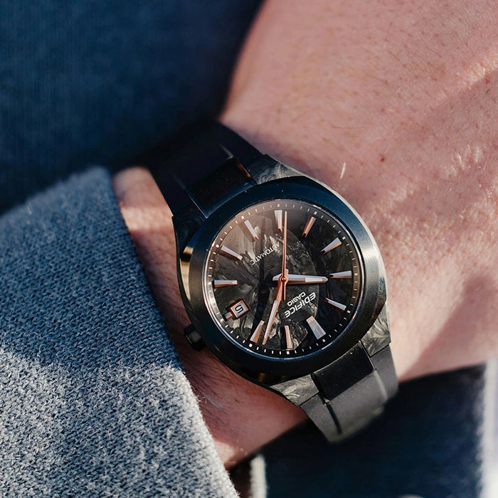 CASIO EDIFICE エディフィス EFK-200XPB-1AJF 68.0 2026年7月 CASIO AUTOMATIC 自動巻き メカニカル フォージドカーボン サファイアガラス シースルーバック 10気圧防水 メンズ 腕時計 国内正規品