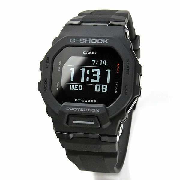 G-SHOCK  国内正規品 GBD200 G-SQUAD  Gショック ジースクワッド GBD-200-1JF (23-9)オールブラック 黒 腕時計 メンズ CASIO カシオ  Bluetooth&reg;でスマートフォンとリンク ランニングにオススメ 加速度センサー 距離計測機能 バイブレーション機能 B10TCH