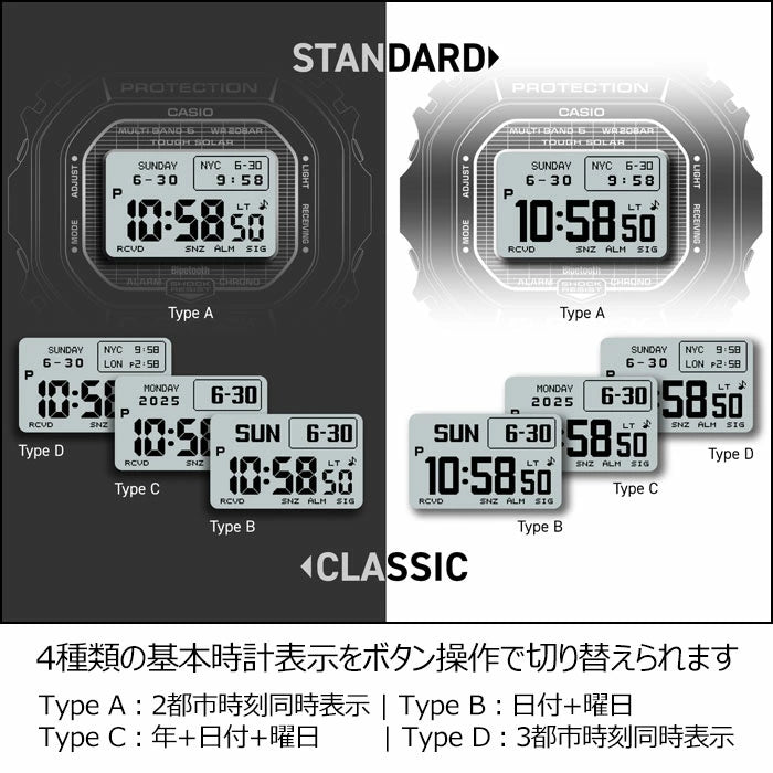 メンズ 腕時計 ソーラー 電波 Gショック gショック 電波 ソーラー  G-SHOCK  ソーラー電波 腕時計 メンズ CASIO カシオ GMW-BZ5000D-1JF (85.0) 2025年11月 ジーショック メタル