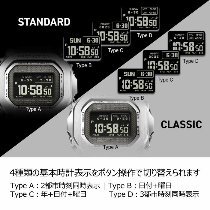 メンズ 腕時計 ソーラー 電波 Gショック gショック 電波 ソーラー  G-SHOCK  ソーラー電波 腕時計 メンズ CASIO カシオ GMW-BZ5000D-1JF (85.0) 2025年11月 ジーショック メタル