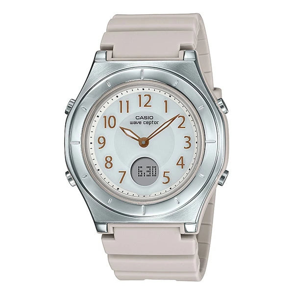 国内正規保証 カシオ レディース 腕時計 グレージュカラー ソーラー電波時計  casio LWA-M145-4AJF 22,0 CASIO  ウェーブセプター 女性用 電波ソーラー 防水 ランキング  ギフト 人気 国内正規品