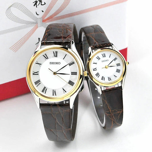 SEIKO セイコー ドルチェ & エクセリーヌ ペアウォッチ 腕時計 SACM152-SWDL162 110,0 革ベルト