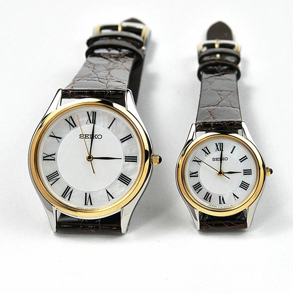 【稼働】SEIKO SACM152 SWDL162 ペアウォッチ ゴールド SEIKO セイコー ドルチェ & エクセリーヌ ペアウォッチ 腕時計 SACM152