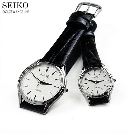 セイコー ペアウォッチ ドルチェ&エクセリーヌ SS 革ベルト SEIKO SACM171-SWDL209(SACM167-SWDL207) 100,0 【カップル ウォッチ ブランド ギフト ペア腕時計】