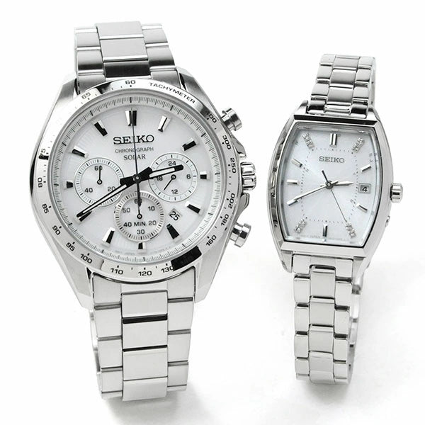SEIKO さりげないペアウォッチ ソーラー駆動 SBPY179-SWFH143 [87,0]  セイコーセレクション  腕時計 ペア 光発電 ソーラー時計 喜ばれる贈り物 お祝いに 記念に ペア