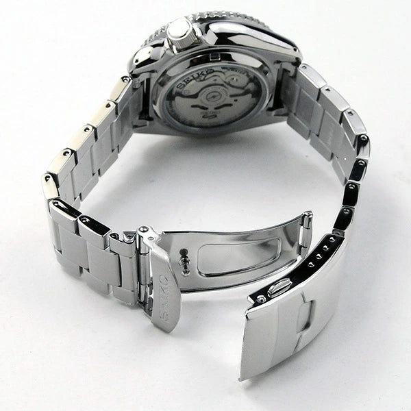 セイコー5スポーツ 機械式時計 SBSA003 39,0 SEIKO 5SPORTS メカニカル メンズ 腕時計 シースルーバック 自動巻き(手巻き付) オートマチック ブルー×レッド 10気圧防水 ダイバーデザイン made in japan 人気モデル