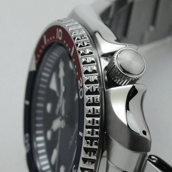 セイコー5スポーツ 機械式時計 SBSA003 39,0 SEIKO 5SPORTS メカニカル メンズ 腕時計 シースルーバック 自動巻き(手巻き付) オートマチック ブルー×レッド 10気圧防水 ダイバーデザイン made in japan 人気モデル