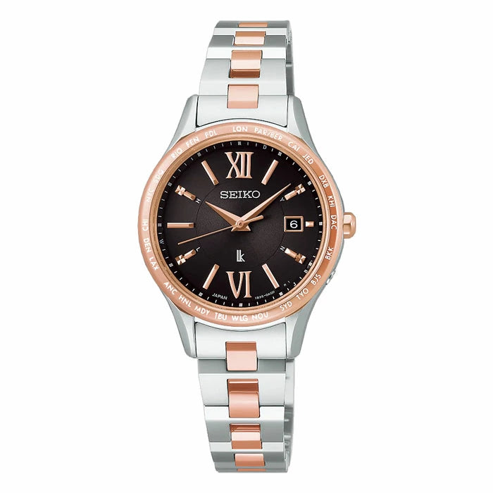 セイコー ルキア 腕時計 レディース ソーラー電波修正  SEIKO LUKIA SSVV090 [68,0] ダークチョコ色文字盤 電波ソーラー