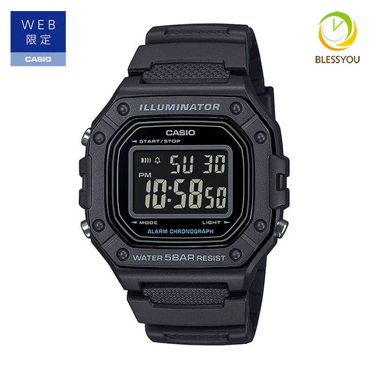 WEB限定モデル CASIO デジタル 腕時計 メンズ  W-218H-1BJF 30  ネコポス配送 数量限定入荷 チープカシオ 5気圧防水 電池寿命7年 男女兼用