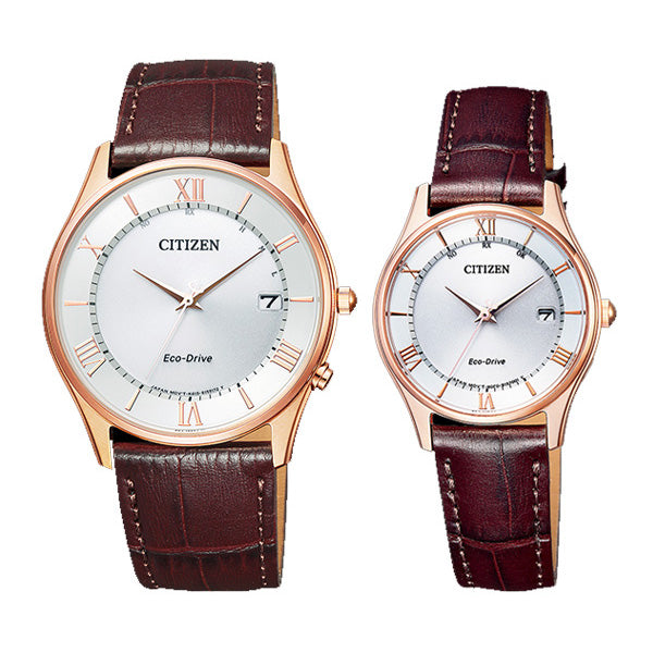 CITIZEN COLLECTION シチズンコレクション ソーラー電波 ペアウォッチ AS1062-08A-ES0002-06A 76,0　革ベルト