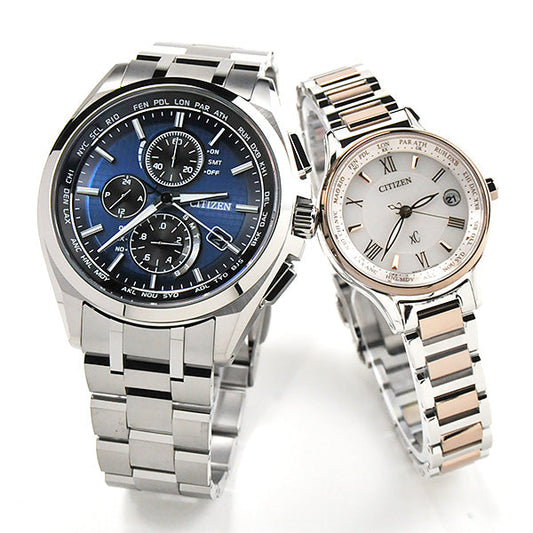 シチズン アテッサ ＆ クロスシー ペアウォッチ ソーラー電波 ATTESA & XC AT8040-57L-EC1165-51W 205,0 11n チタン