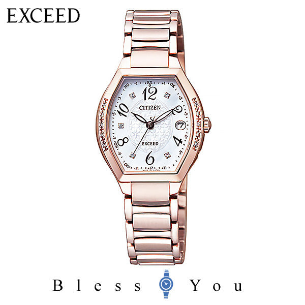 CITIZEN EXCEED シチズン ソーラー電波 腕時計 レディース エクシード  ES9385-57W 200,0