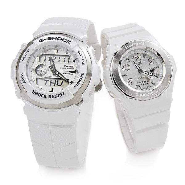 ふたりを結ぶ 二人の絆 ペアウォッチ gショック 腕時計 ペア G－SHOCKペア G-300LV-7AJF-BGA-100-7B3JF ジーショック ベビージー ホワイト 白