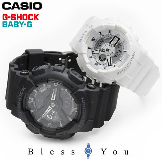 ペアウォッチ gショック G－SHOCKペア ブラック/ホワイト GA-110-1BJF-BA-110-7A3JF 32,0
