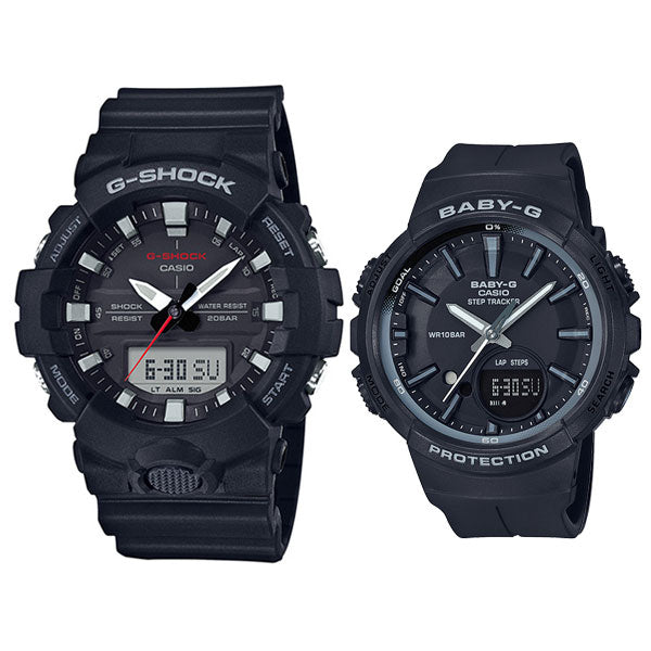 ペアウォッチ gショック G－SHOCKペア GA-800-1AJF-BGS-100SC-1AJF 30,5 秒針付 三針 ジーショック ペア腕時計