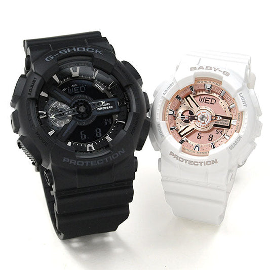 ペアウォッチ gショック G－SHOCKペア ブラック/ホワイト GA-110-1BJF-BA-110X-7A1JF 32,0
