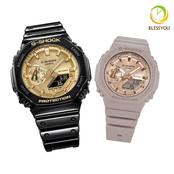 ペアウォッチ gショック ペア g-shock ペア腕時計 カシオ ブランド レディース GA-2100GB-1AJF GMA-S2100MD-4AJF 34,0