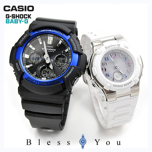 カシオ ペアウォッチ 電波ソーラー 腕時計 Gショック&ベビーG G-shock&Baby-G GAW-100B-1A2-BGA-1100GR-7BJF 49,0