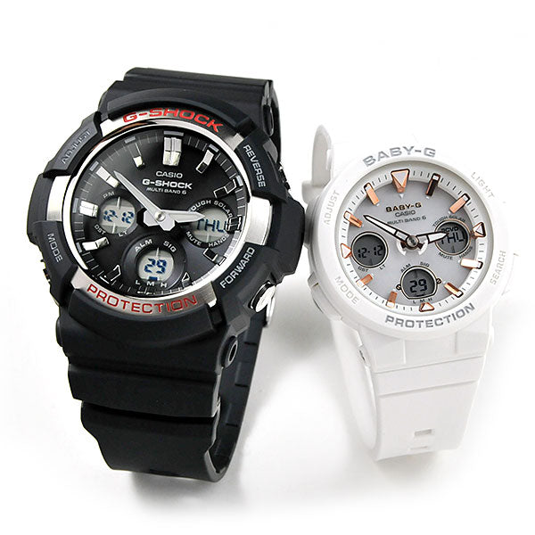 ペアウォッチ gショック g－shock 電波 ソーラー G-shock & Baby-G GAW-100-1AJF/BGA-2500-7AJF  47,0