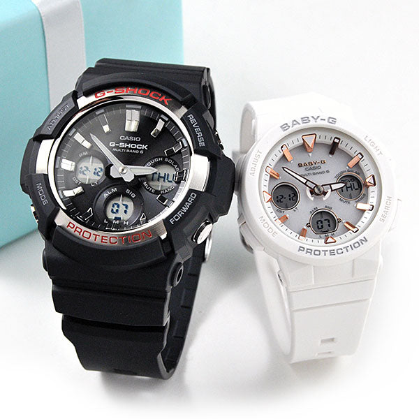 ペアウォッチ gショック g－shock 電波 ソーラー G-shock & Baby-G GAW-100-1AJF/BGA-2500-7AJF  47,0