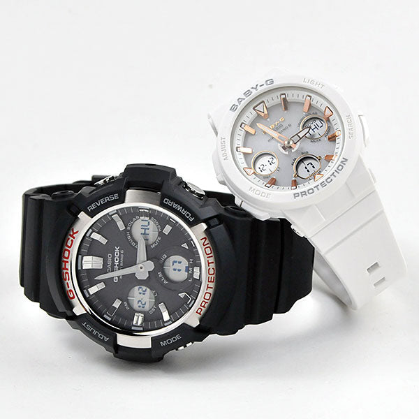 ペアウォッチ gショック g－shock 電波 ソーラー G-shock & Baby-G GAW-100-1AJF/BGA-2500-7AJF  47,0
