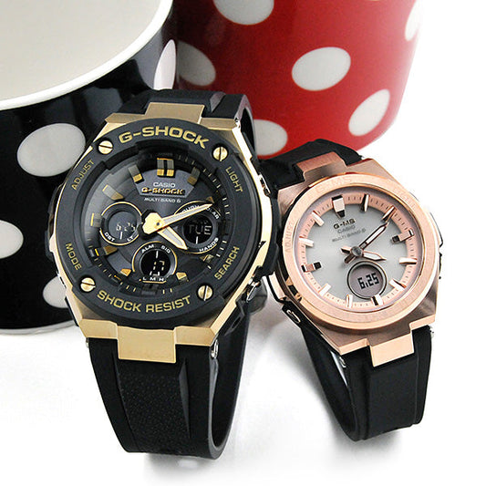 カシオ CASIO ペアウォッチ Gショック 電波 ソーラー G-shock & Baby-G GST-W300G-1A9JF-MSG-W200G-1A1JF 70,0