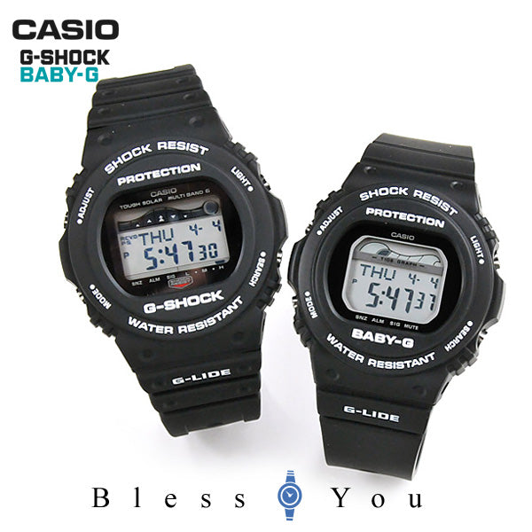 ペアウォッチ ジーショック G－SHOCK/BABY-G デジタル GWX-5700CS-1JF-BLX-570-1JF 31.5 タイドグラフ機能付 G-LIDE [201904new]