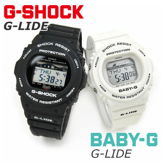 ペアウォッチ ジーショック G－SHOCK/BABY-G デジタル GWX-5700CS-1JF-BLX-570-7JF 31.5 タイドグラフ機能付 G-LIDE [201904new]