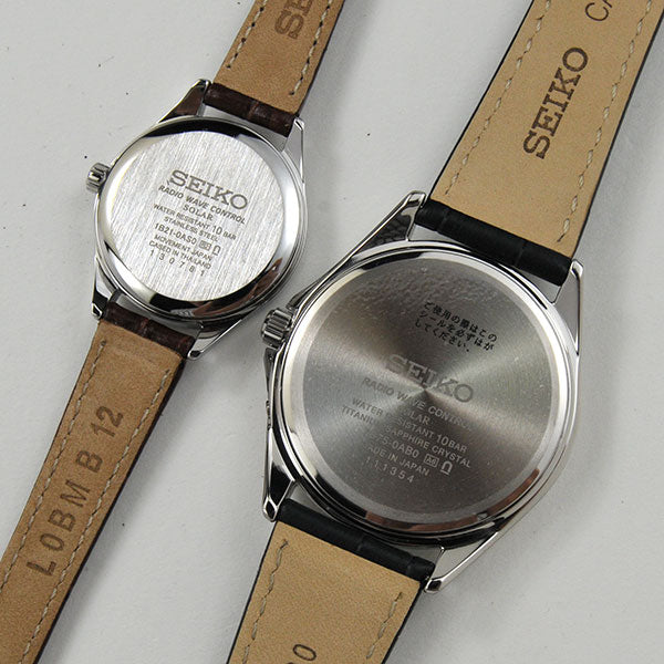 ペアウォッチ セイコー セレクション ソーラー電波時計 (Leather wh&wh) SEIKO SBTM295-SWFH115 83,0